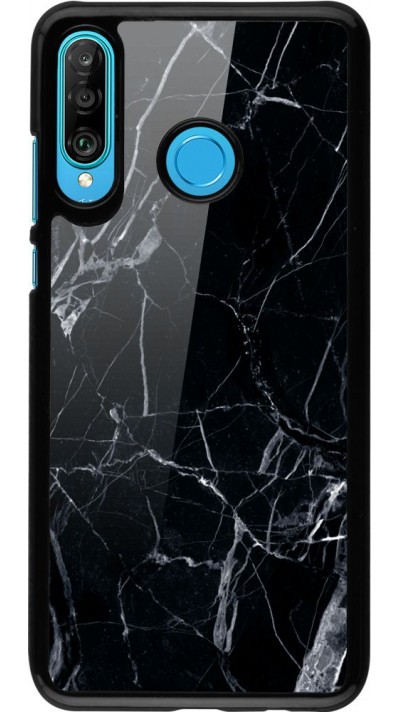 Coque Huawei P30 Lite - Marble Black 01