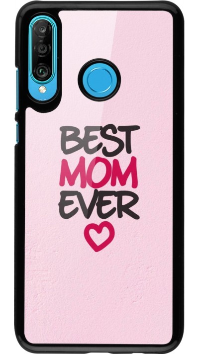 Huawei P30 Lite Case Hülle - Mom 2023 best Mom ever pink