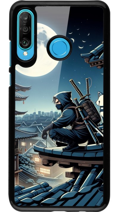 Huawei P30 Lite Case Hülle - Ninja unter dem Mond