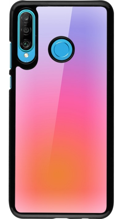 Coque Huawei P30 Lite - Orange Pink Blue Gradient