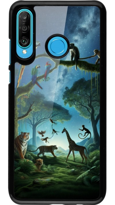 Huawei P30 Lite Case Hülle - Paradies der exotischen Tiere