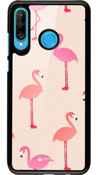 Coque Huawei P30 Lite - Pink Flamingos Pattern