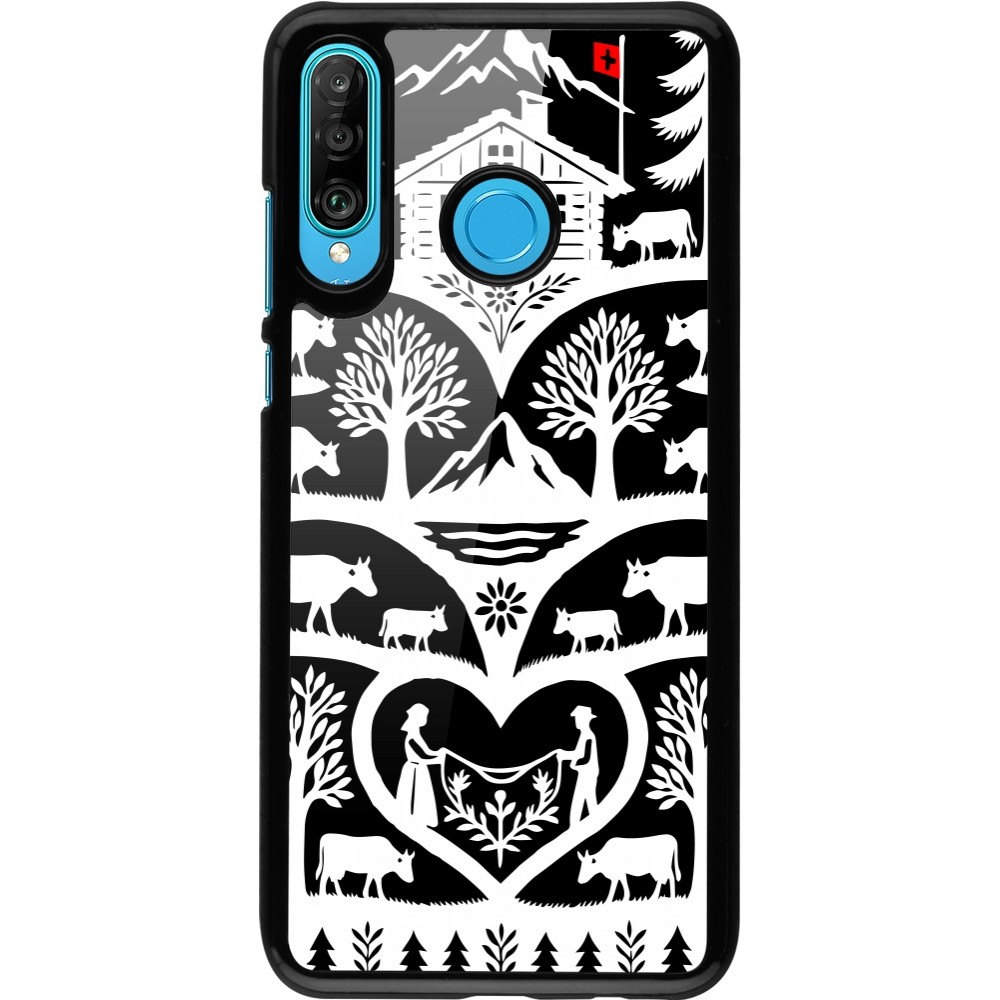 Huawei P30 Lite Case Hülle - Poya Schweiz 2 schwarz