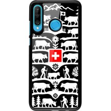 Huawei P30 Lite Case Hülle - Poya Schweiz 3 schwarz