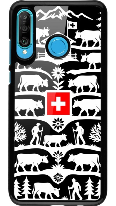 Huawei P30 Lite Case Hülle - Poya Schweiz 3 schwarz