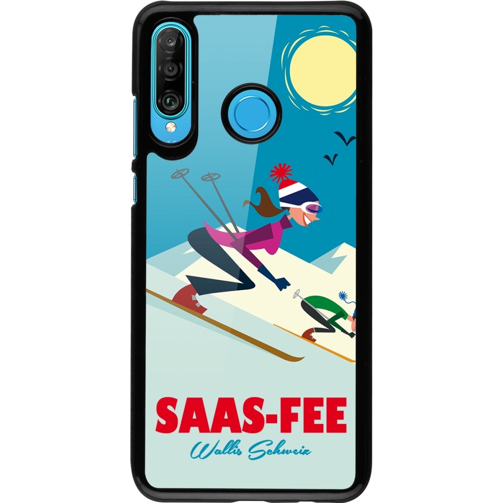Huawei P30 Lite Case Hülle - Saas-Fee Ski Downhill