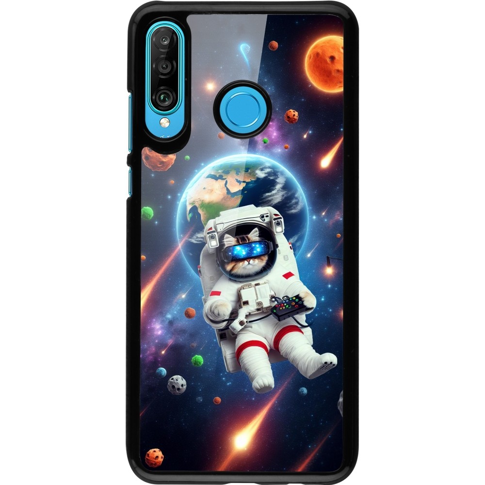 Huawei P30 Lite Case Hülle - VR SpaceCat Odyssee