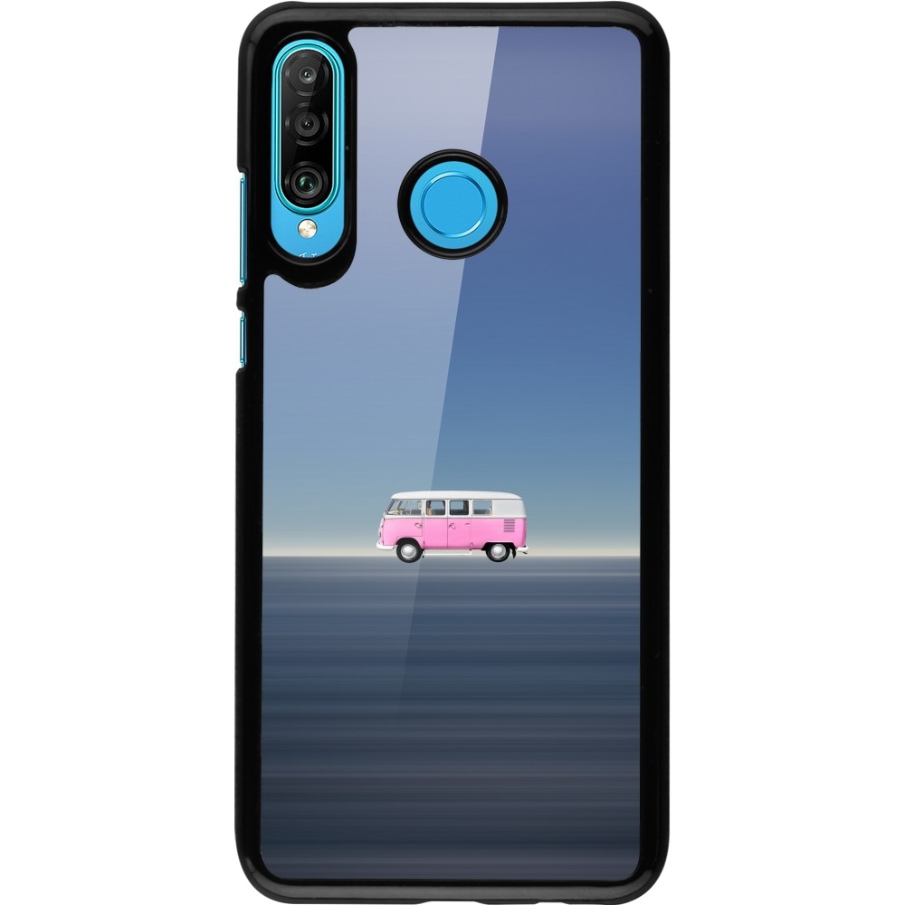 Huawei P30 Lite Case Hülle - Spring 23 pink bus
