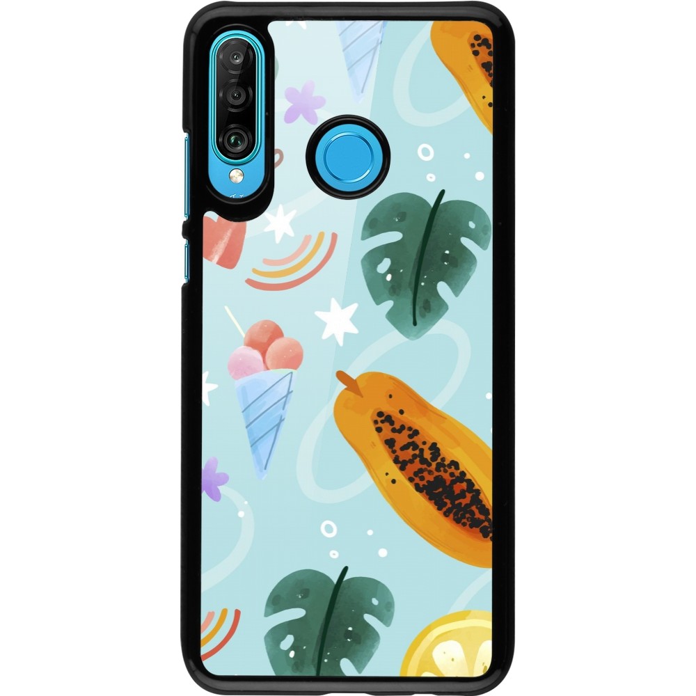 Huawei P30 Lite Case Hülle - Summer 2025 Pattern papaya