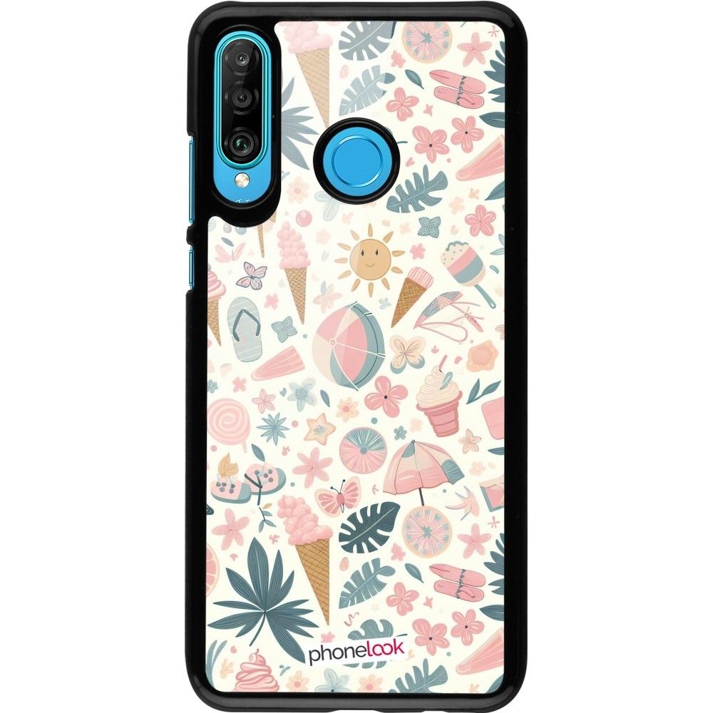 Huawei P30 Lite Case Hülle - Sommer Pink Muster