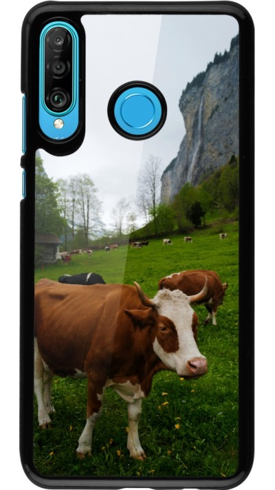 Huawei P30 Lite Case Hülle -  Nationalfeiertag Schweiz Kühe