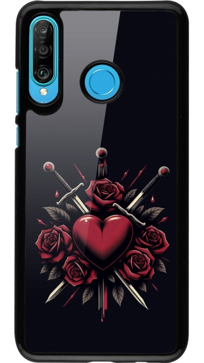 Huawei P30 Lite Case Hülle - Valentine 2024 gothic love