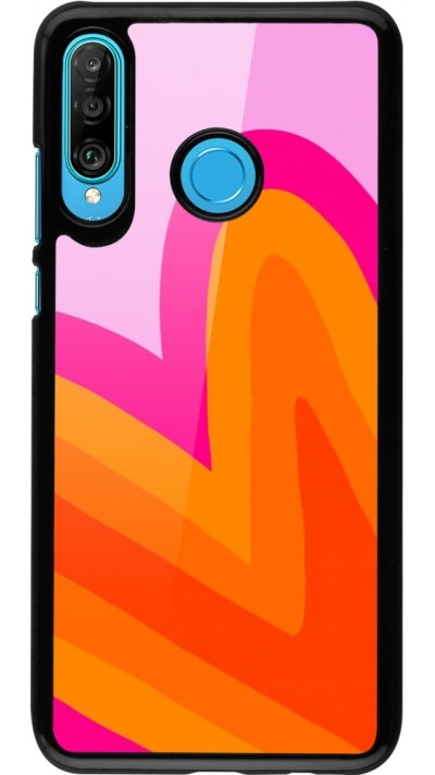 Huawei P30 Lite Case Hülle - Valentine 2024 heart gradient