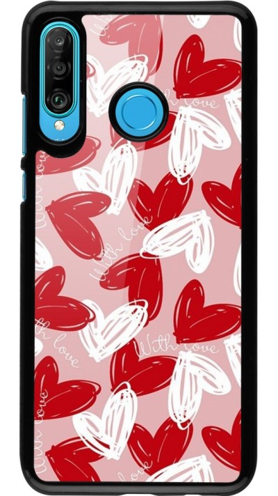 Huawei P30 Lite Case Hülle - Valentine 2024 with love heart