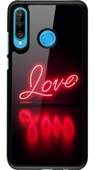 Coque Huawei P30 Lite - Valentine 2025 Neon Love