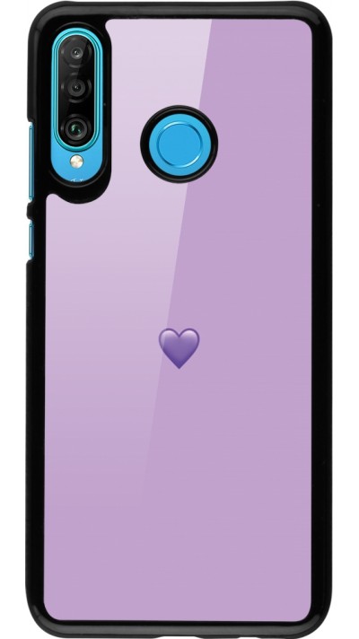 Huawei P30 Lite Case Hülle - Valentine 2023 purpule single heart