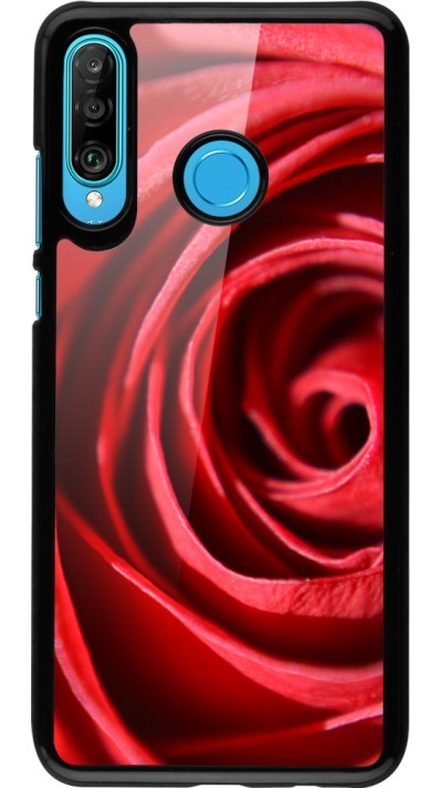 Coque Huawei P30 Lite - Valentine 2023 close up rose