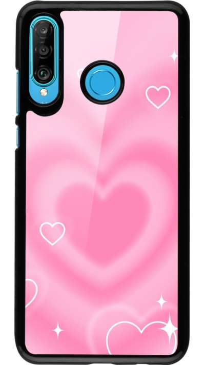 Coque Huawei P30 Lite - Valentine 2023 degraded pink hearts