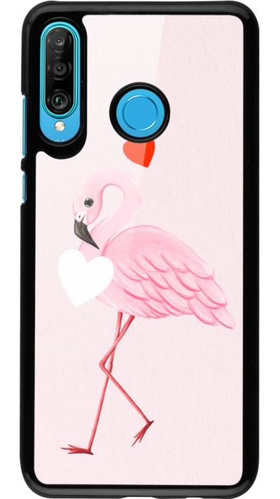 Coque Huawei P30 Lite - Valentine 2023 flamingo hearts