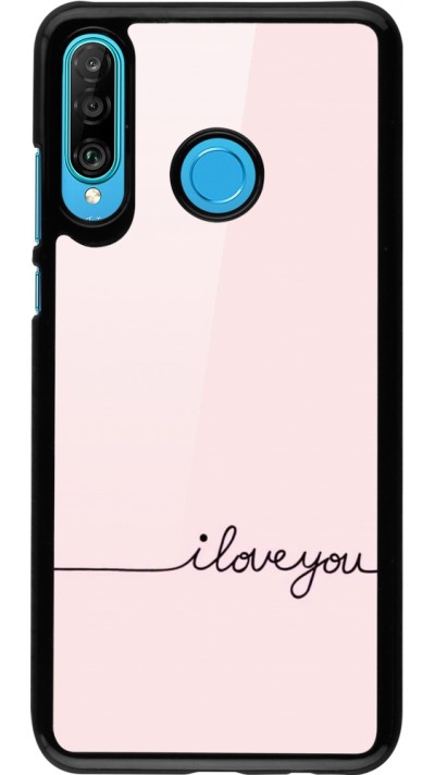 Huawei P30 Lite Case Hülle - Valentine 2023 i love you writing