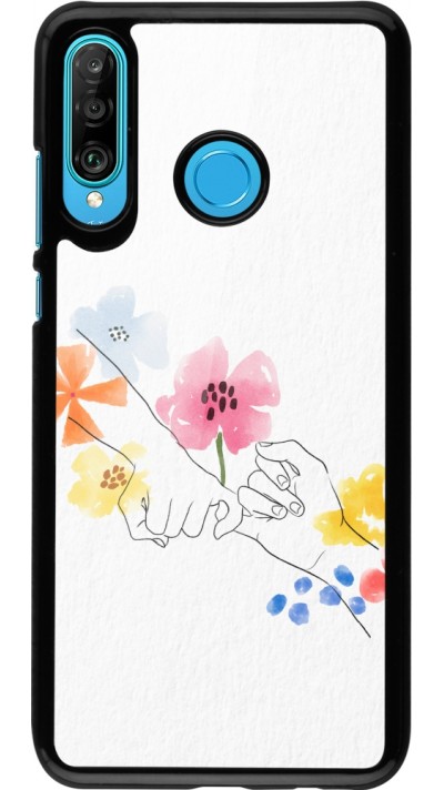 Coque Huawei P30 Lite - Valentine 2023 pinky promess flowers