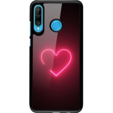 Huawei P30 Lite Case Hülle - Valentine 2023 single neon heart