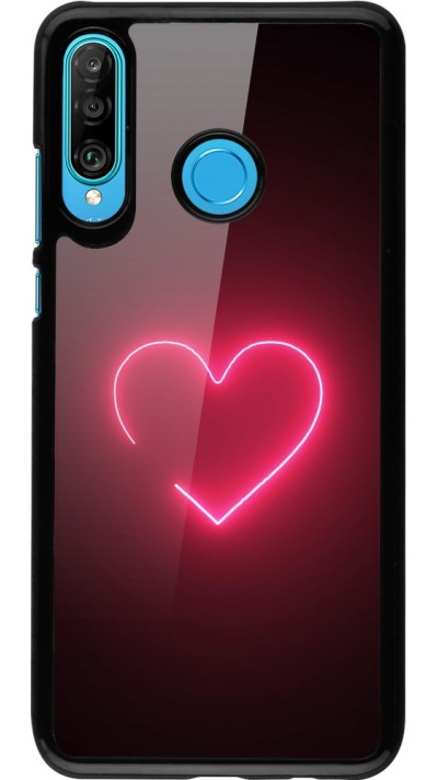 Coque Huawei P30 Lite - Valentine 2023 single neon heart