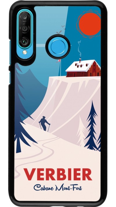 Huawei P30 Lite Case Hülle - Verbier Cabane Mont-Fort