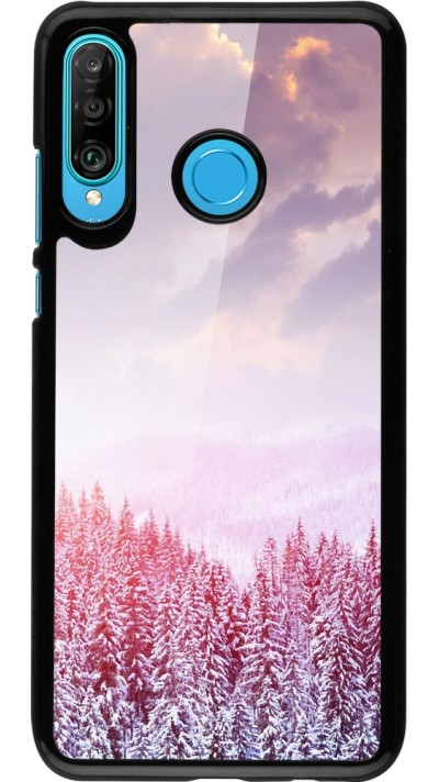 Coque Huawei P30 Lite - Winter 22 Pink Forest