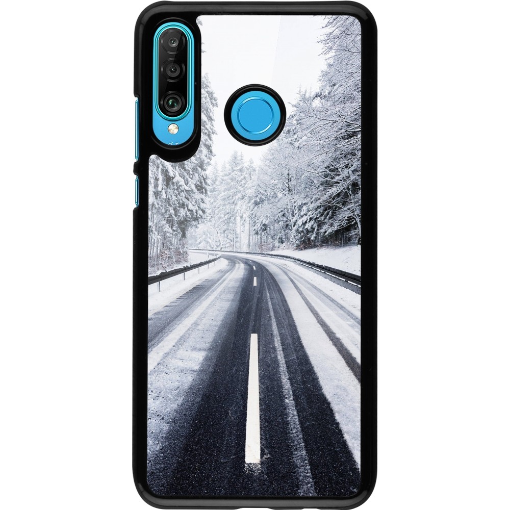 Huawei P30 Lite Case Hülle - Winter 22 Snowy Road