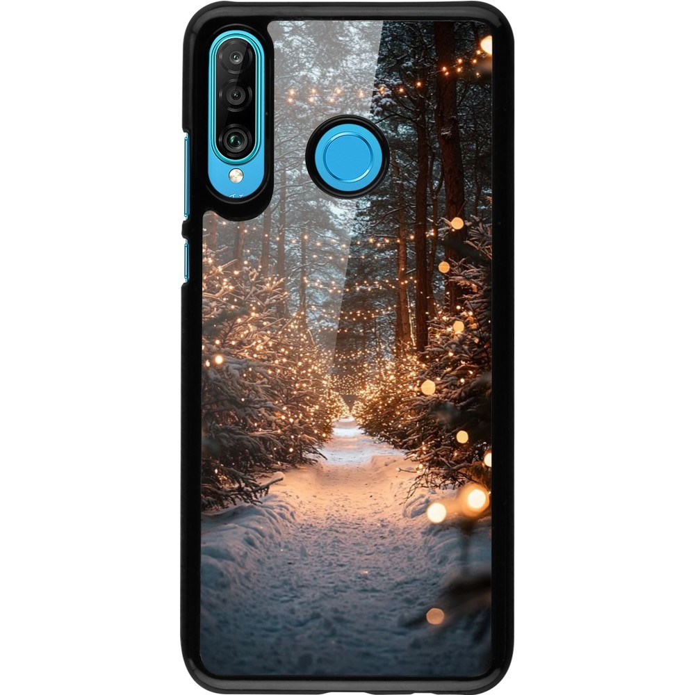 Huawei P30 Lite Case Hülle - Winter 25 Winter snowy road