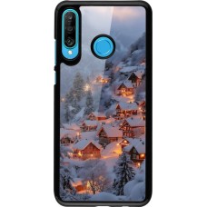 Huawei P30 Lite Case Hülle - Winter 25 Winter snowy village