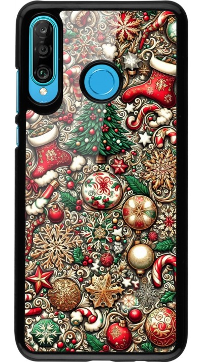 Huawei P30 Lite Case Hülle - Weihnachten 2023 Mikromuster