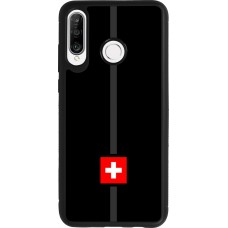 Huawei P30 Lite Case Hülle - Silikon schwarz Kanton CH schwarz
