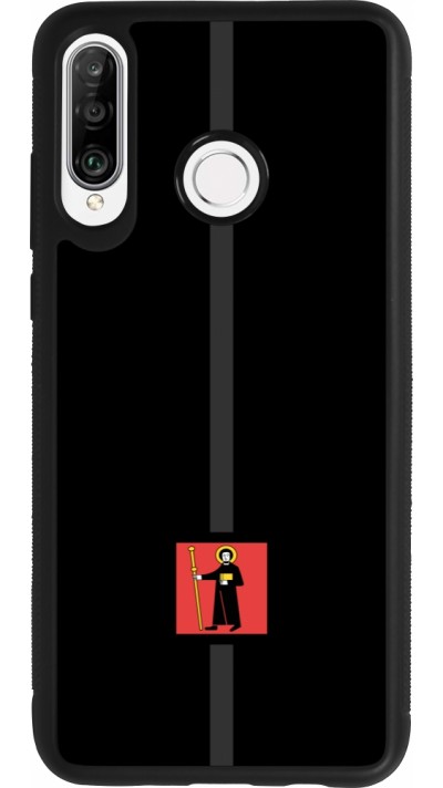 Huawei P30 Lite Case Hülle - Silikon schwarz Kanton GL schwarz