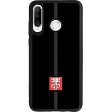 Huawei P30 Lite Case Hülle - Silikon schwarz Kanton NW schwarz