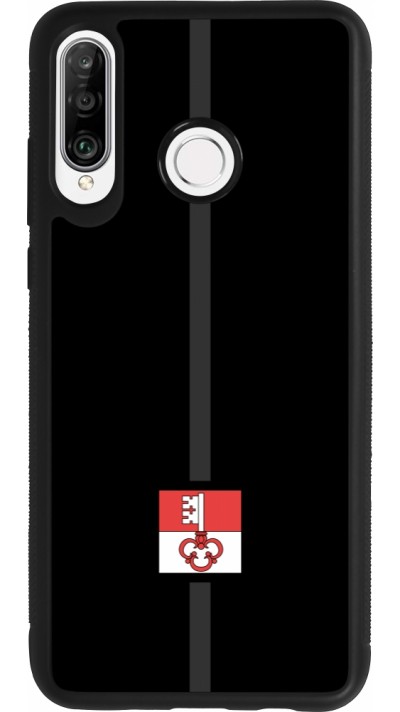 Huawei P30 Lite Case Hülle - Silikon schwarz Kanton OW schwarz