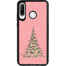 Coque Huawei P30 Lite - Silicone rigide noir Christmas 25 Pink Tree