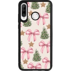 Coque Huawei P30 Lite - Silicone rigide noir Christmas 25 Vintage Ribbons