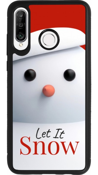 Coque Huawei P30 Lite - Silicone rigide noir Christmas 25 Xmas Snowman