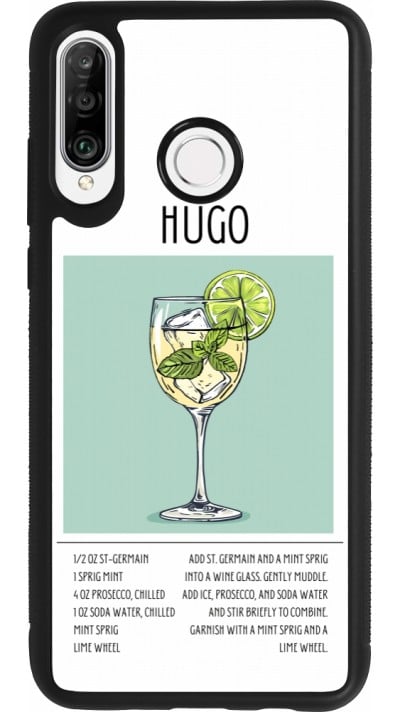 Coque Huawei P30 Lite - Silicone rigide noir Cocktail recette Hugo