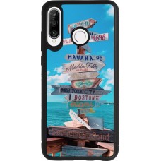 Coque Huawei P30 Lite - Silicone rigide noir Cool Cities Directions