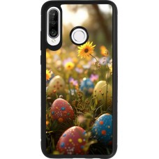 Coque Huawei P30 Lite - Silicone rigide noir Easter 2026 Decorated eggs