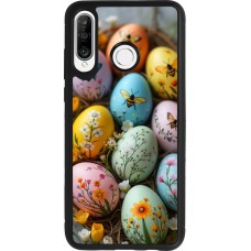 Huawei P30 Lite Case Hülle - Silikon schwarz Easter 2026 Eggs with bees