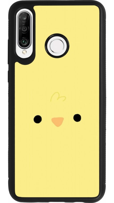 Coque Huawei P30 Lite - Silicone rigide noir Easter 2026 Little chicken