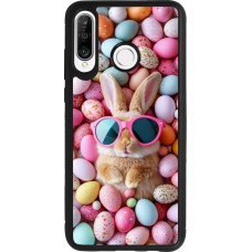 Coque Huawei P30 Lite - Silicone rigide noir Easter 2026 Rabbit fun