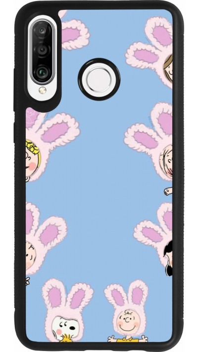 Coque Huawei P30 Lite - Silicone rigide noir Easter 2026 Snoopy