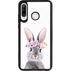 Coque Huawei P30 Lite - Silicone rigide noir Easter 2023 flower bunny