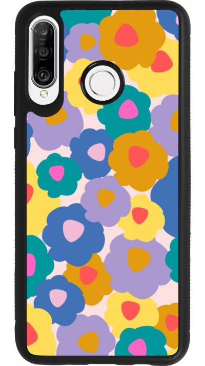 Coque Huawei P30 Lite - Silicone rigide noir Easter 2024 flower power