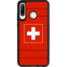Coque Huawei P30 Lite - Silicone rigide noir Euro 2020 Switzerland